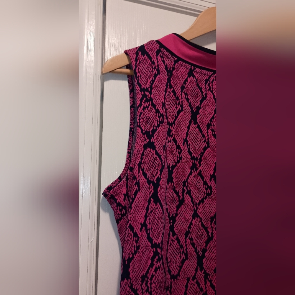 Michael Kors Pink Blue Python Print Maxi Dress Si… - image 3